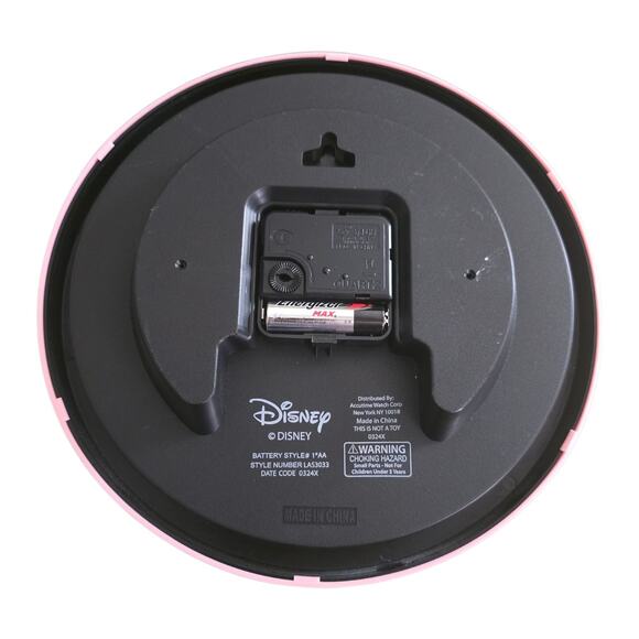 Disney Stitch Pink Wall Clock With Analog Display & Groovy Background Design - Picture 2 of 2